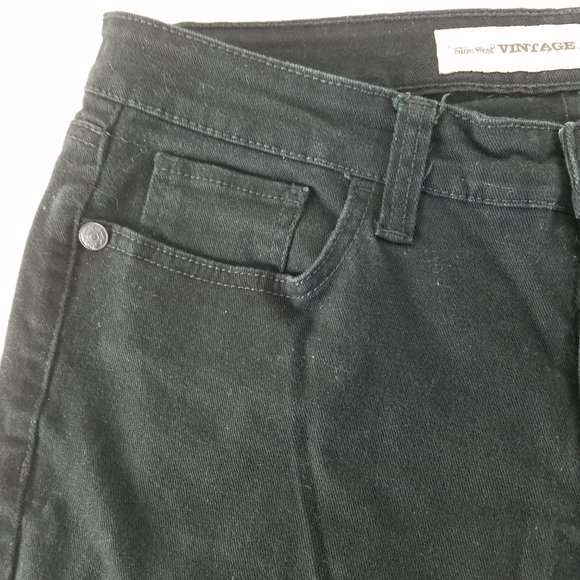 Nine West Jeans Womens W32 x L27 Mid Rise Vintage America Straight Black Denim‎ - Picture 11 of 13